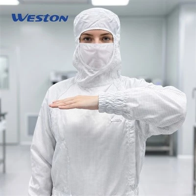 Cleanroom kjeledress med diagonal glidelås